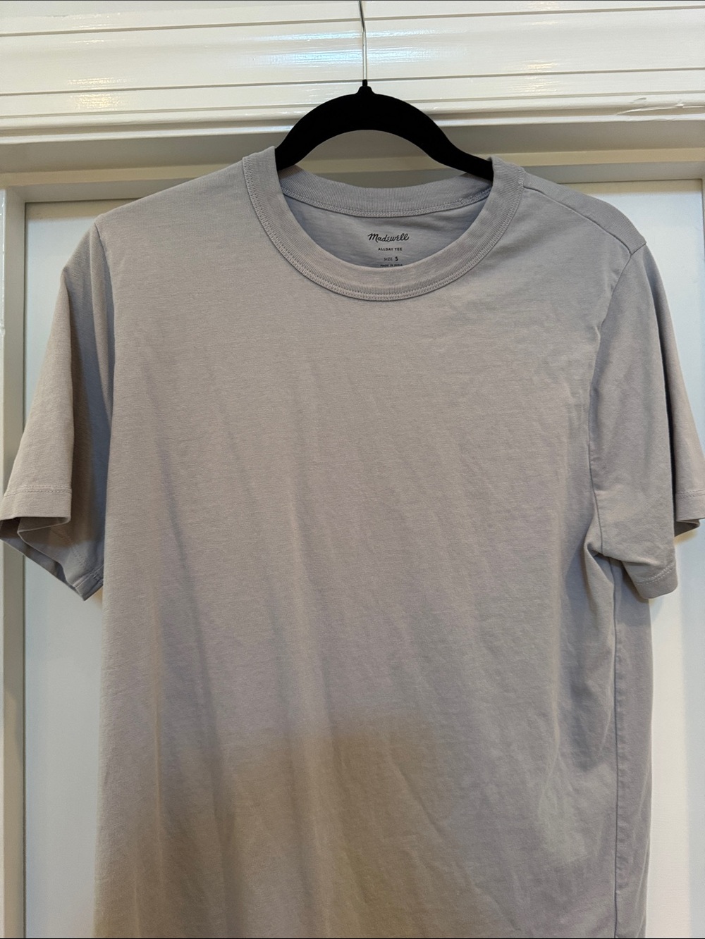 Madewell Men’s Crewneck T-Shirt — Light Gray